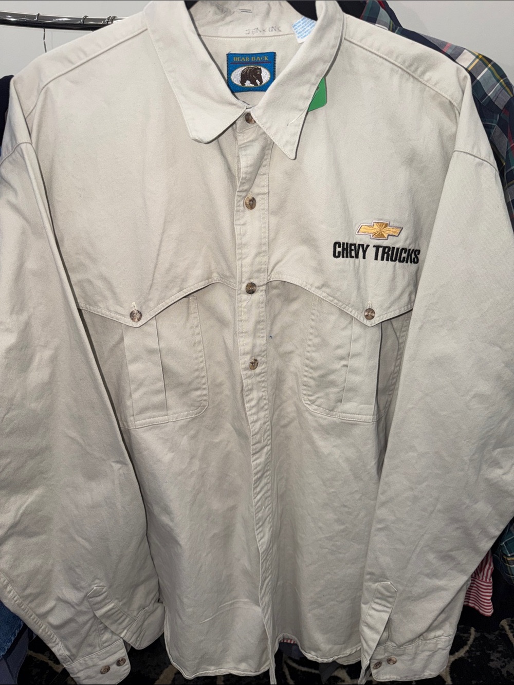 Light Beige Work Shirt Jacket
